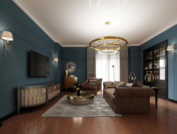 a-modern-eclectic-living-room-in-dark-colors-with-a-soft-leather-sofa-and-an-armchair-black-bookcase-built-in-wardrobe-3