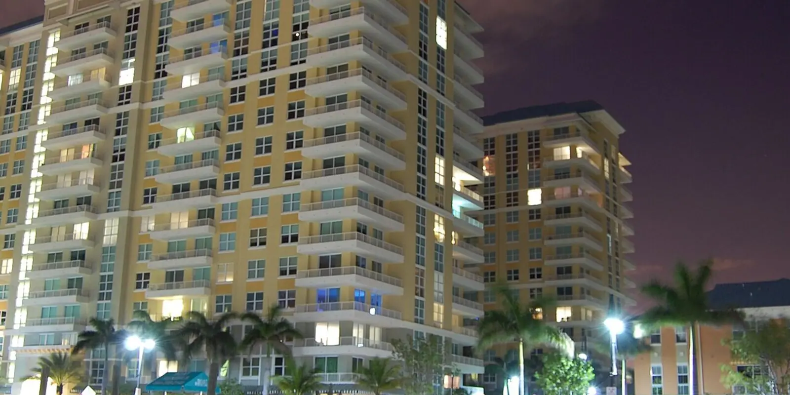 Boynton Beach at night.