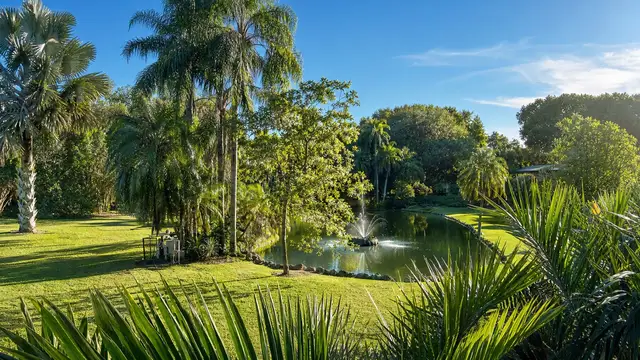 The gardens at Pinecrest in the morning light.