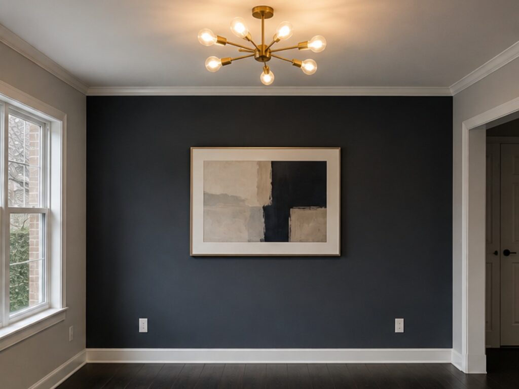 Charcoal Accent Wall — after