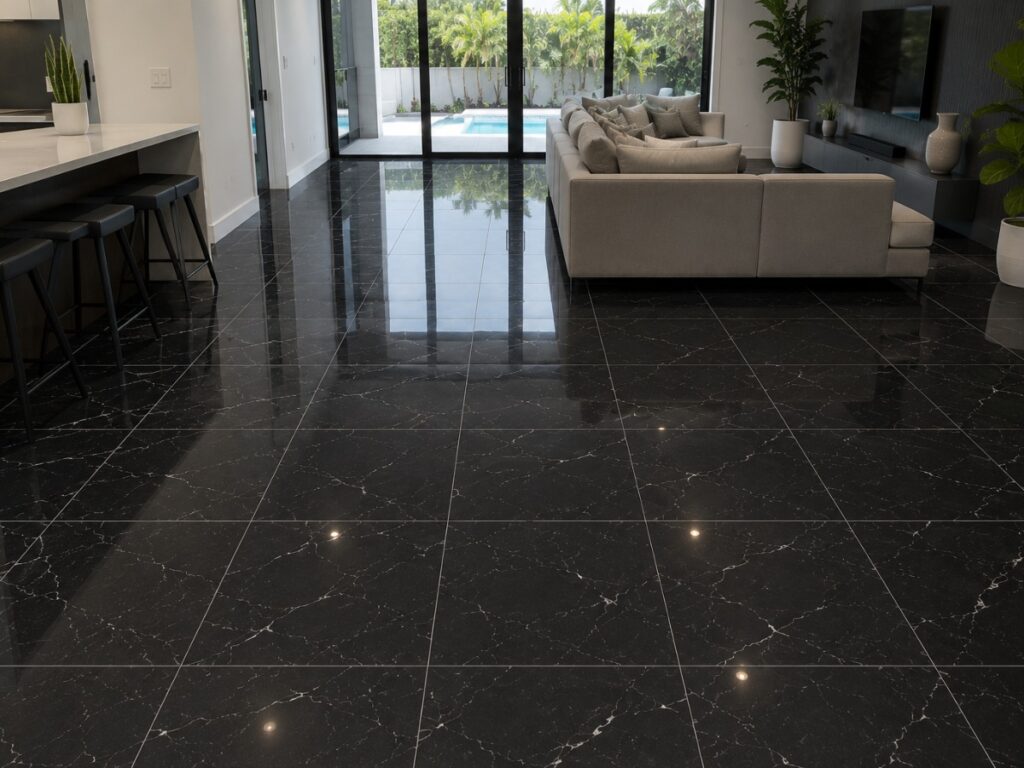 Polished Stone Floor — after