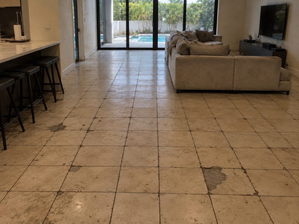 Polished Stone Floor — before