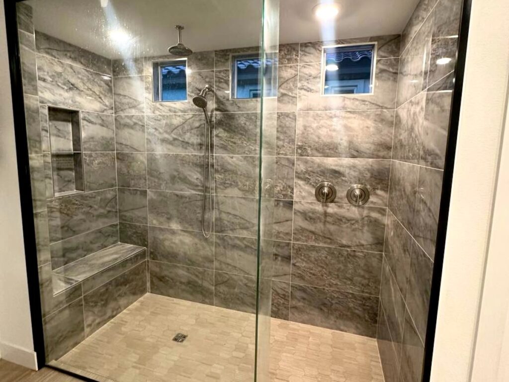 Walk-In Glass Shower — after